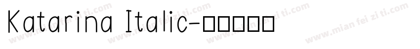 Katarina Italic字体转换